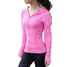 Women Yoga Jacket Long Sleeve Hooded Zipper Coat Quick-Drying Comfortable Sport Running Slim Fitness Workout Clothing 5 Colors
