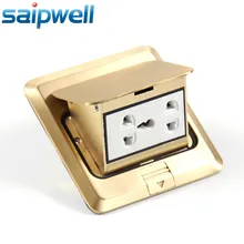 Пять отверстий многофункциональная всплывающая Водонепроницаемая напольная розетка/пол штепсель/Золотая розетка saip Китай(SP-1F04