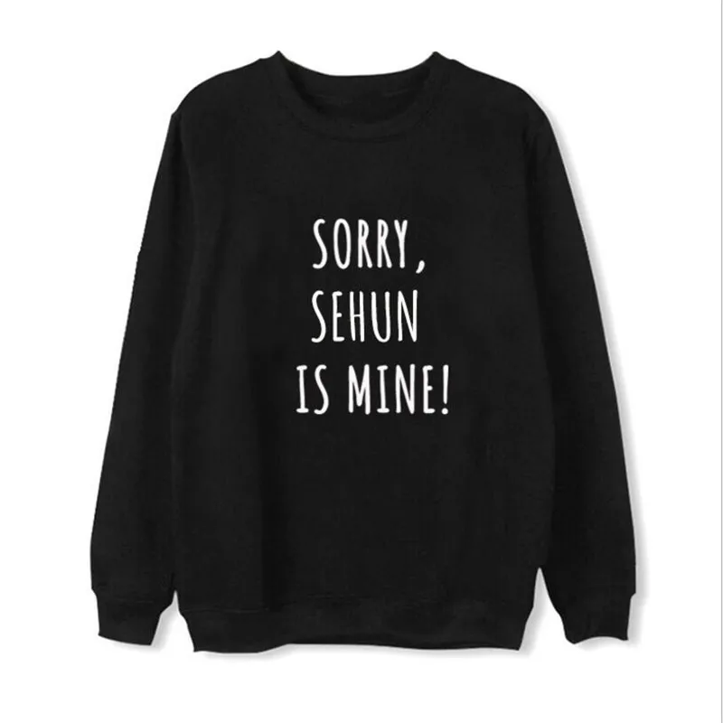  Vsenfo EXO Members K-Pop Sweatshirt Men Women Letters Printed BAEKHYUN CHANYEOL CHEN DO KAI LAY SEH