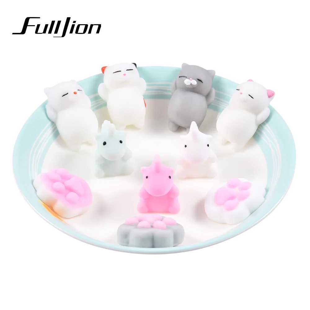 Fulljion Antistress Squishy Cat Unicorn Stress Relief Toys Entertainment Squeeze Gadgets Popular Colourful Squishe Animals Kawai