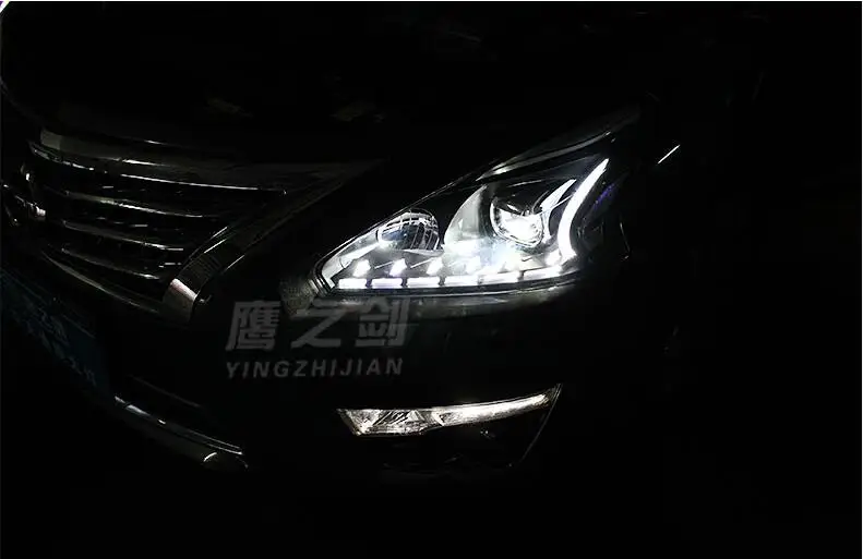 Hireno фары для 2013-2015 Nissan Altima Teana фар сборки LED DRL ангел объектив двойной луч ксеноновые 2 шт