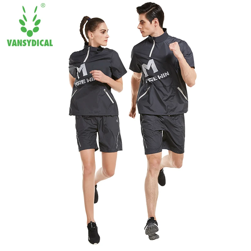 Vansydical Quick Sweating Sports Suits Women Men Gym Clothes Running