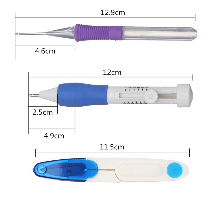 Волшебная DIY ручка для вышивки вязание и шитье Набор инструментов Набор игл для перфорации w/50 нитей пластик+ стальной предмет интерьера, украшение