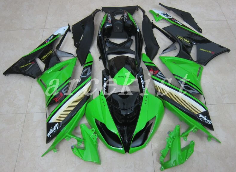 Abs Обтекатели комплект подходит для kawasaki Ninja ZX6R 636 2009 2010 2011 2012 6R 09, 10, 11, 12, ZX-6R 600CC тела комплект зеленые Сделанные на заказ