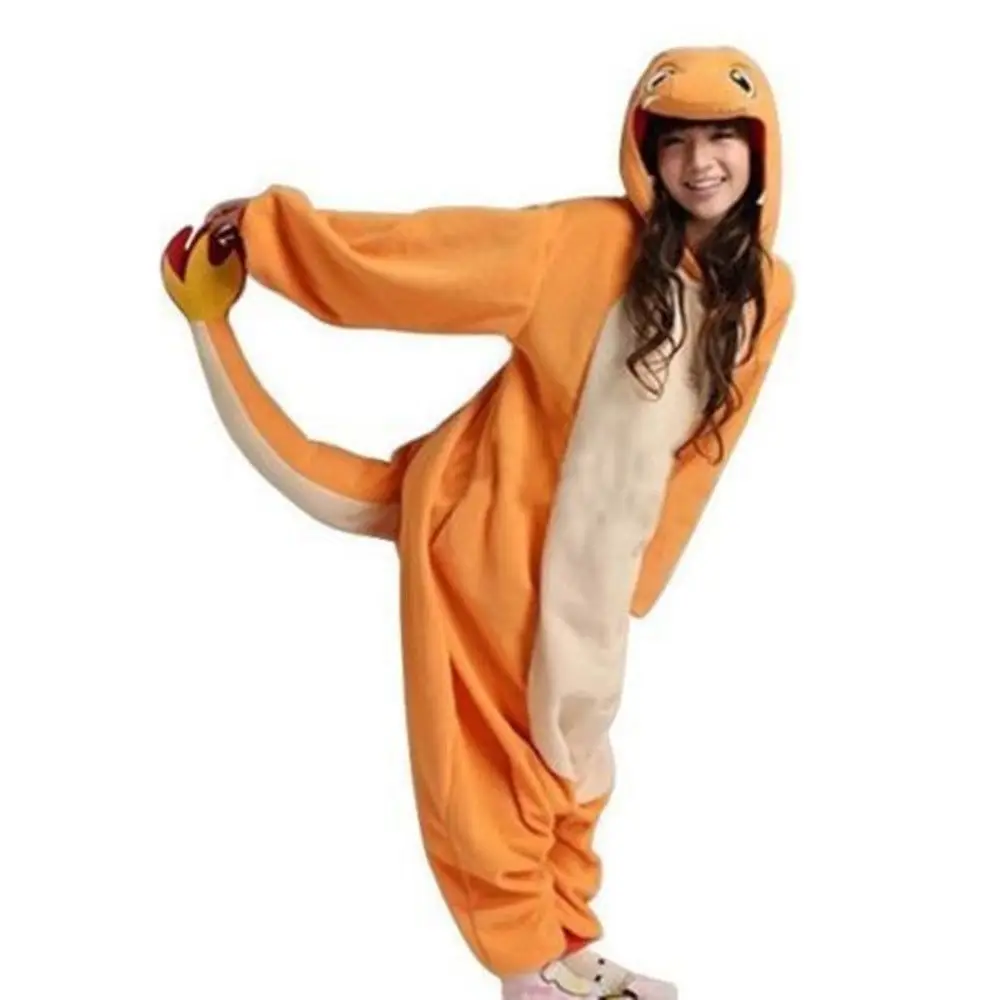 Charmander взрослые комбинезоны пижамы Косплей костюмы на Хэллоуин Животные Onsie для