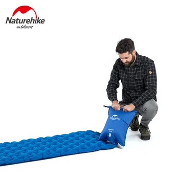 Naturehike Portable Outdoor Camping Hiking Single double Thicken Moisture-proof Inflatable Sleeping Mattress Mat Pad bed bag 4