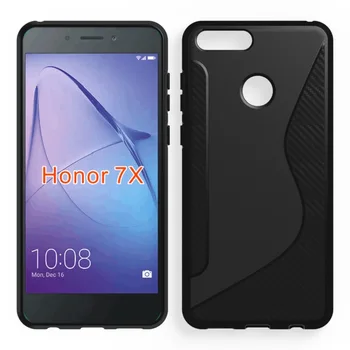 

50pcs/lot New honor 7 X Arrival Pure Color NS line TPU Phone Back Cover Case For Huawei honor 7X Mate SE