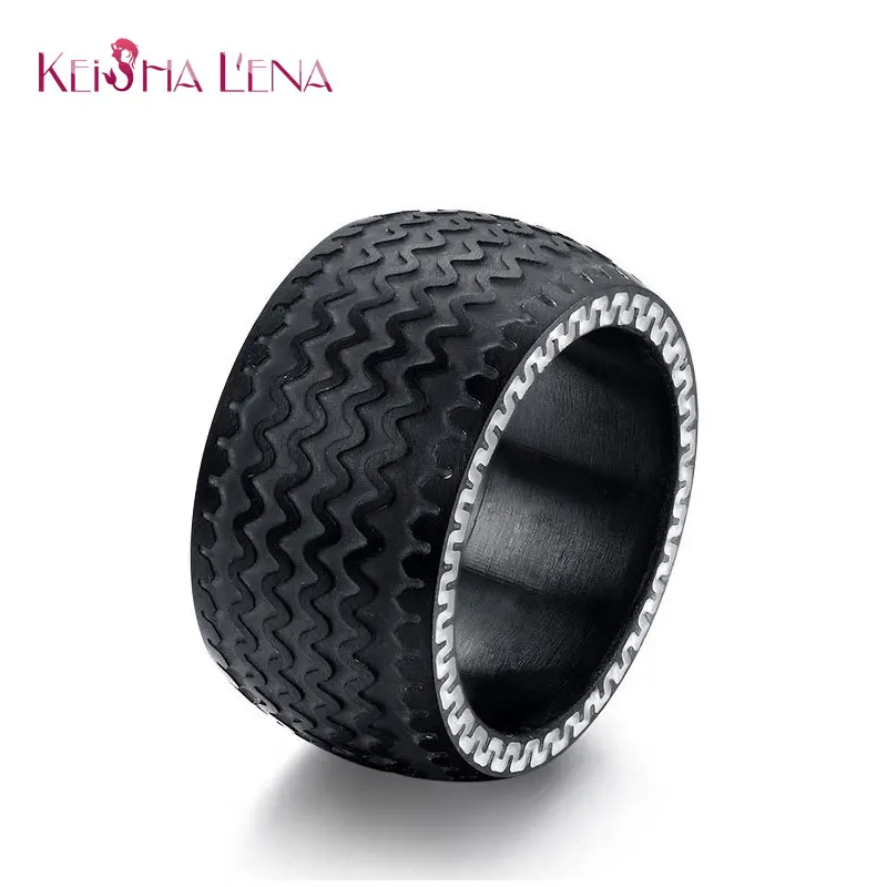 keisha lena cool men rings jewelry stainless steel wedding rings with black color tire design wholesale - Tire Wedding Rings keisha lena cool men rings jewelry stainless steel wedding rings with black color tire design wholesale - Tire Wedding Rings