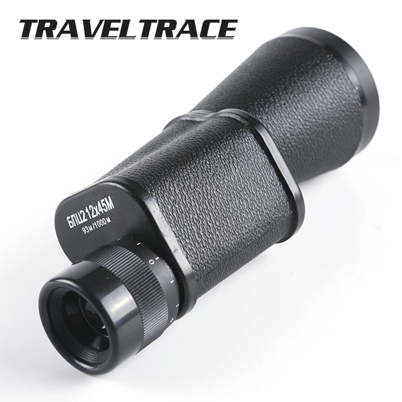 

Metal 12X45 Russian Military Monocular HD High Quality Portable Telescope Large Objective Lens Diameter Spyglass Spotting Scope