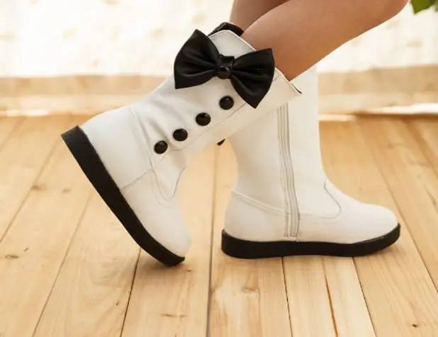 Новые зимние ботинки для девочек Нескользящая водонепроницаемая обувь Детские теплые Ботинки Зимняя обувь для девочек детские ботинки детская обувь