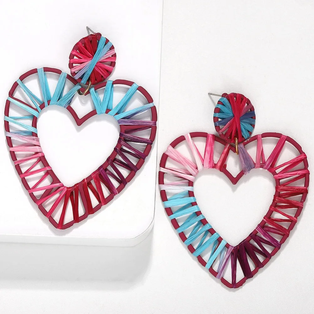 Vedawas Za дизайн кристалла сердце яркие серьги для женщин валентинка влюбленный мотаться Подвеска для сережек Brinco xg3216