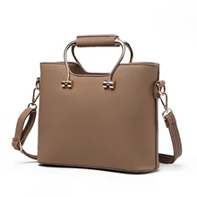 Элегантная женская сумка из ПУ офиса леди клатч сумка высокого качества с металлической ручкой хаки через плечо