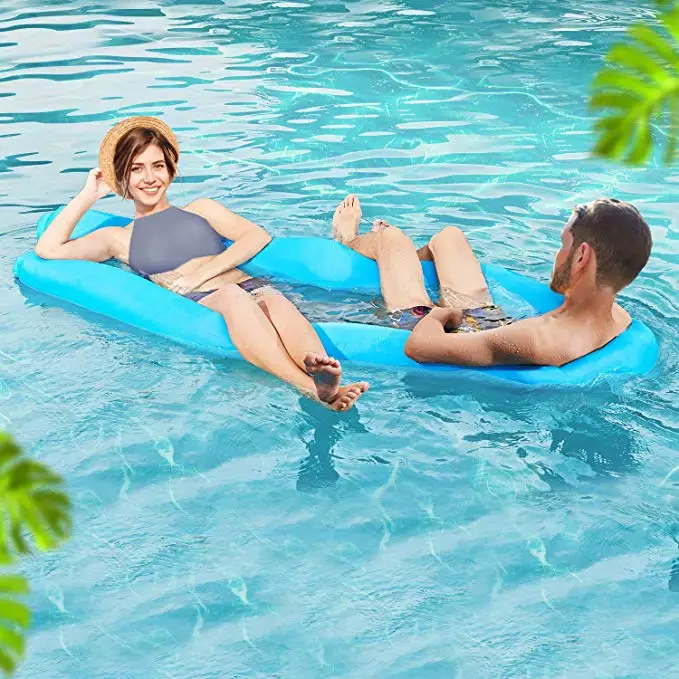 

240x70cm Beach Inflatable Fast Floating Row Bed Seaside Water Hammock Chair Couch Cushion