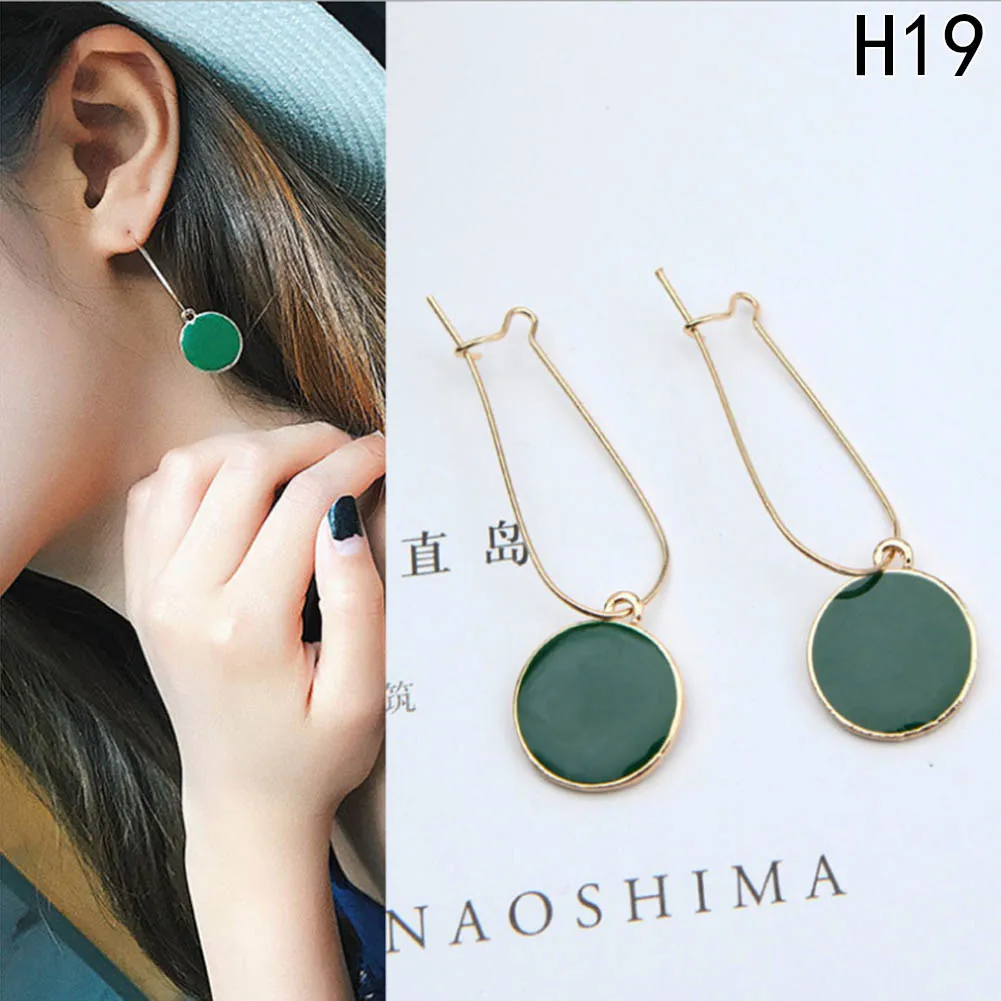 

New 2018 Embellishment Simple Retro Leaves Green Leaves Earrings Imitation Pearls Long Tassel Feather Earrings