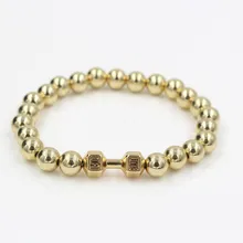 Faitheasy украшения 8 мм медные бусины сплав гантель сотня взять цепочное украшение для руки