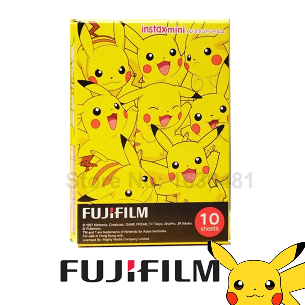 Fujifilm Instax Mini 8 Film Pokemon 10 Sheets Pikachu for