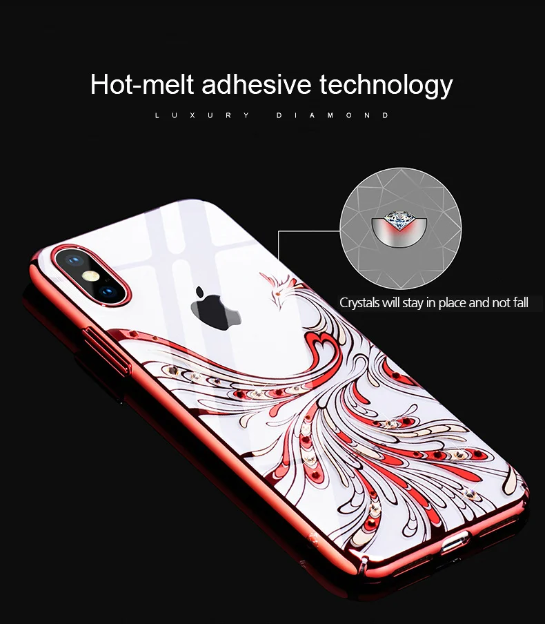 KINGXBAR Cover for iPhone Xs Cover Luxury Transparent Case for iPhone Xs Max Case Crystals from Swarovski for iPhoneXs Coque     (4)