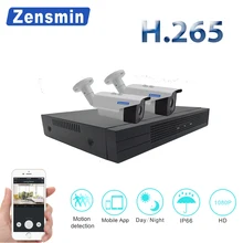 Zensmin 4CH 1080P HDMI NVR Kit POE CCTV Camera System 2MP 1080P IP Camera Outdoor Waterproof P2P Video Security Surveillance Set