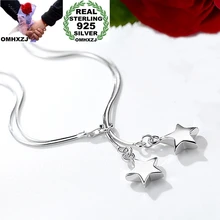 OMHXZJ,, Европейская мода, хит, для женщин, девушек, для вечеринки, дня рождения, свадьбы, подарок, звезда, куб, S925 серебро, кулон, ножной браслет, JA01