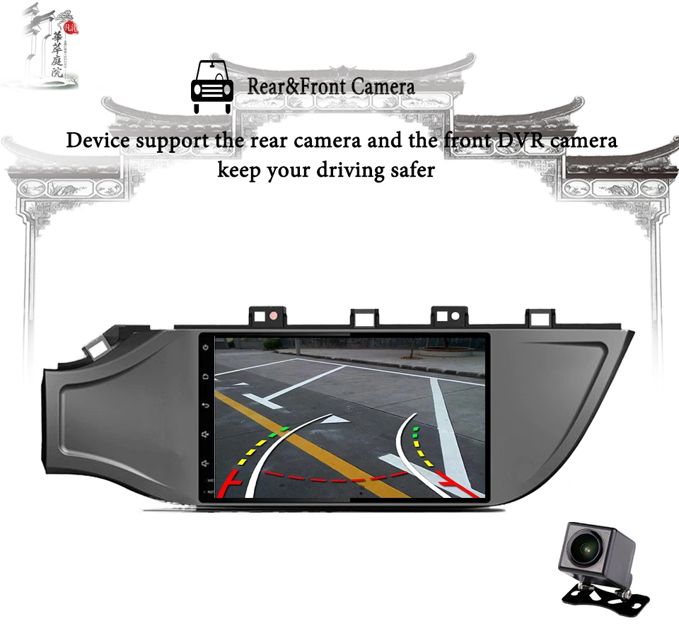 Best 2 Din 1024*600 Car Multimedia player Android 9.0 GPS 2 Din Car Radio Audio Auto For kia Rio K2 2017 2018 8 Cores FM Radio IPS 1