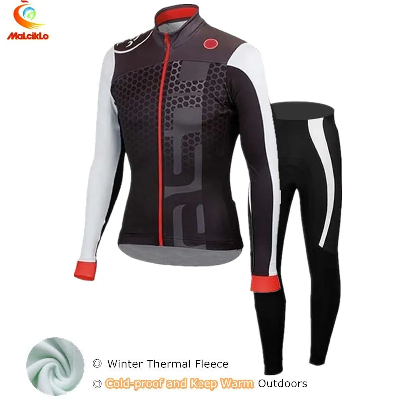 

High Quality Maillot Cycling Sets Winter Thermal Fleece Long sleeve Cycling Jersey Ropa Ciclismo Mountain Bike Wear Clothing