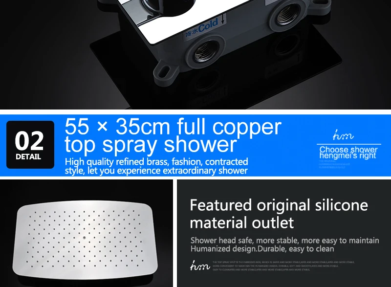 Bathroom Faucets 3555cm Air Pressured Water Saving Shower head Set Brass Chrome Wall Mounted Mixer Controller Shower System (22)