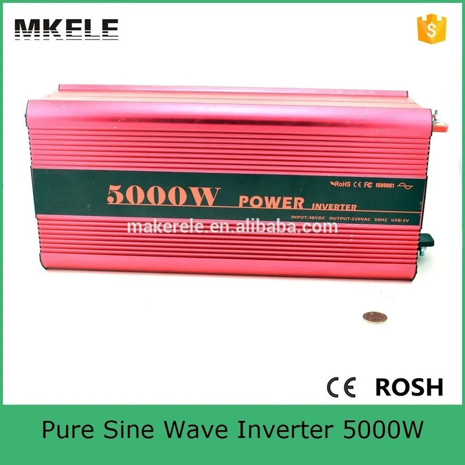 MKP5000-122R colour red pure sine wave power inverter 12v 220v 5000w,peak power 10000watt off grid type single output Wholesale Electrical Equipment & Supplies
