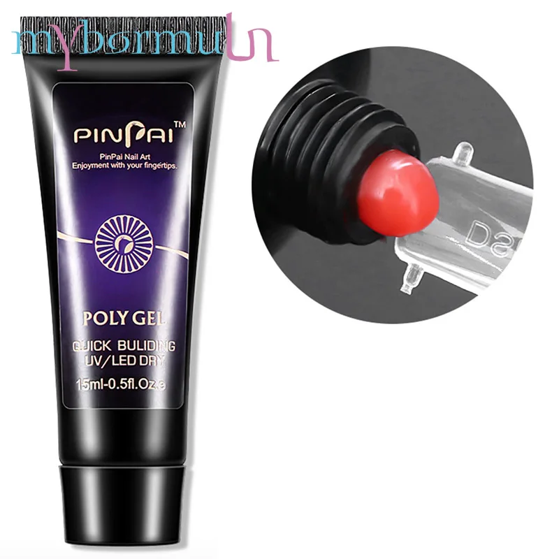 

15ml Poly Gel Quick Builder Extension UV LED Dry Fast Crystal UV Extension Gel Paste Strengthener Varnish Nail Gel Polish 2019