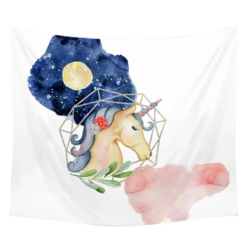 

Bedding Outlet Unicorn Tapestry Pink and White Decorative Wall Hanging Beach Picnic Flamingo Sheets Floral tapiz Home Decor
