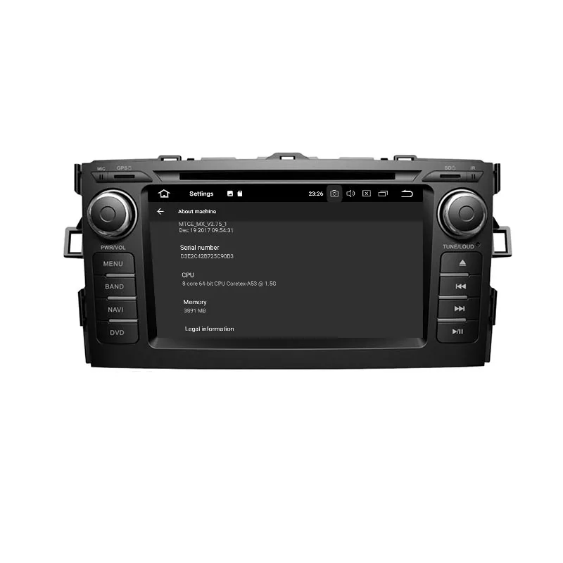 Best OZGQ Android 8.1 Car Radio Player For 2008-2011 Toyota Auris Auto GPS Navigation Headunit BT Radio TV Audio Video Stereo 1