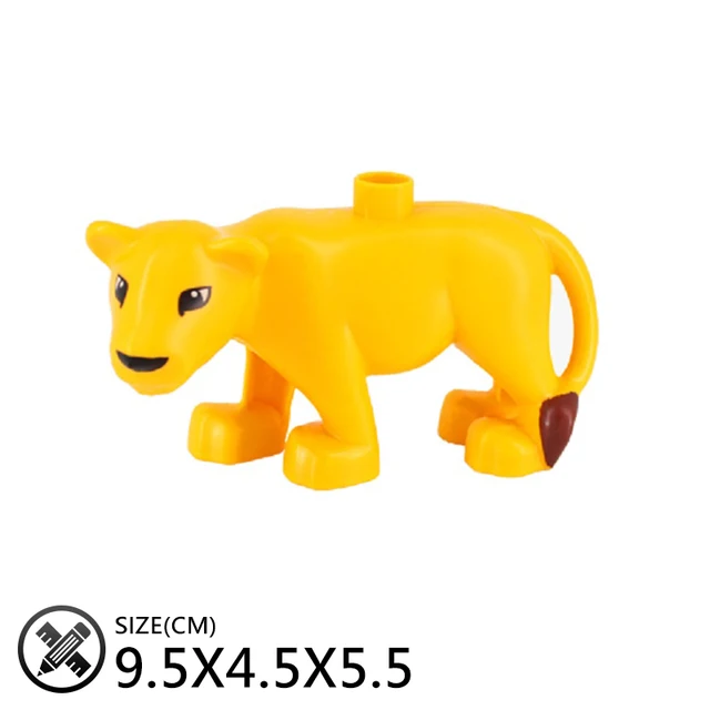 Legos Duplos Animals Bricks accessory horse crocodile Big Building Blocks