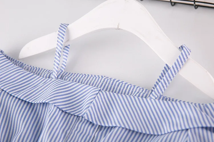Fanfiluca Kids Dresses Casual Girls Dresses 2018 Stripe A-line Princess Dress Girls Costumes For Girls 4 Years Cotton Clothes010