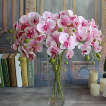 Искусственная Орхидея, Бабочка, большие цветы на День святого Валентина, подарок, шелковые цветы на свадебные фальшивые цветы для украшения дома