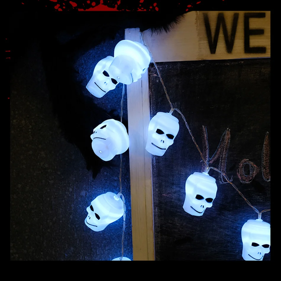 Halloween SkeletonLED String Lights , AA Battery operated holiday lighting 2M 20 leds, Halloween