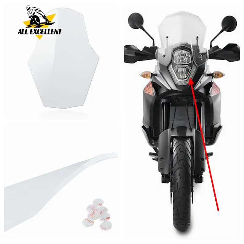 

Transparent Headlight Lens Guard Cover Protector Screen Guard Shield For KTM 1050 1190 ADV 1290 Super Adventure 15-16 2013 2014