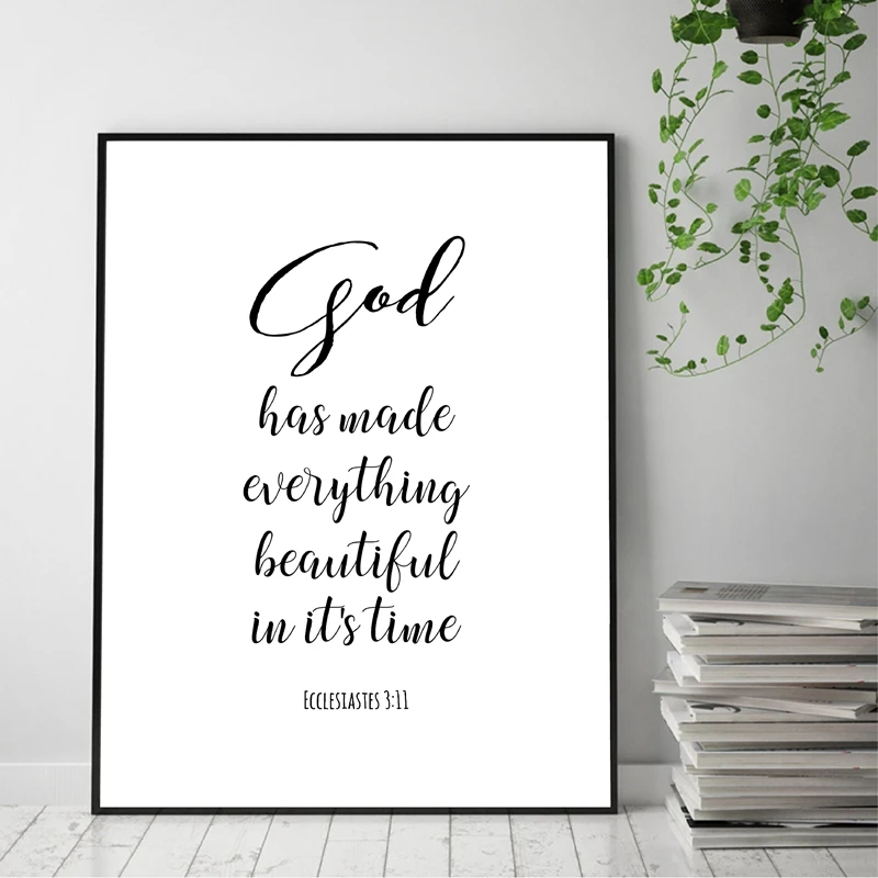 Verses Typography Canvas Poster Home Decor