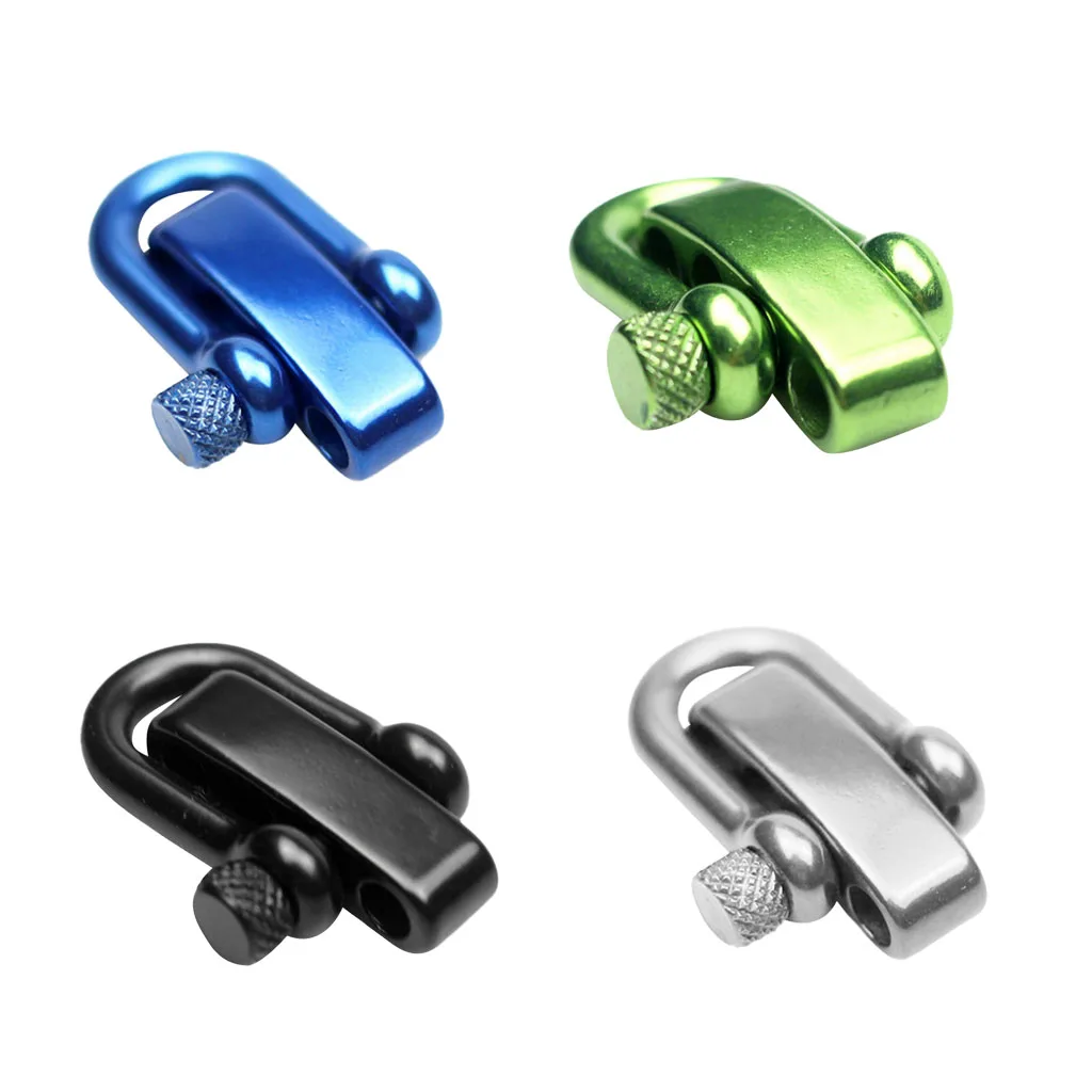 

4 Pack 304 Stainless Steel U Flat Adjustable Shackle Buckle Clasp for Survival Paracord Bracelet