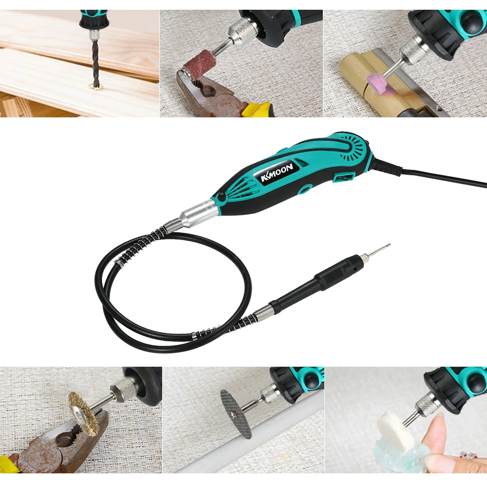 KKmoon DIY электрический гравер шлифовальный станок Мини дрель с переменной скоростью Электрический Роторный инструмент набор шлифовальный