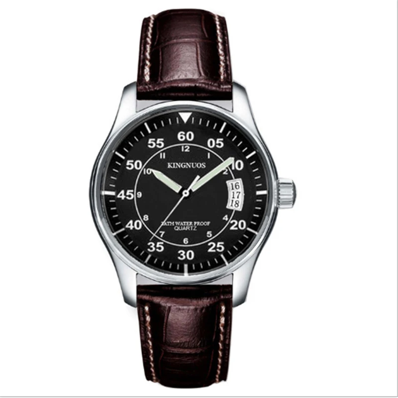 2019 Men Sport Watch Military Army Wristwatch New Design Fashion Automatic Date Leather Clock Top Luxury Brand Relogio Masculino