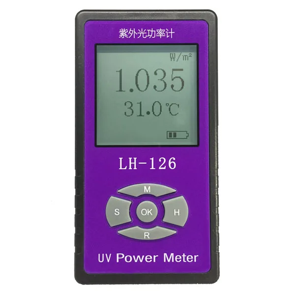 Высококачественный прецизионный измеритель мощности УФ-излучения детектор LH126 Ручной цифровой УФ-светильник сила излучения УФ блокирующий измеритель скорости
