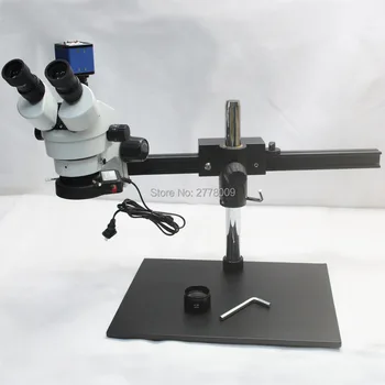 

3.5X~90X Trinocular Guide Stereo Zoom Microscope With HD VGA Video Camera 25cm Working Distance LED Light Source Phone Repair