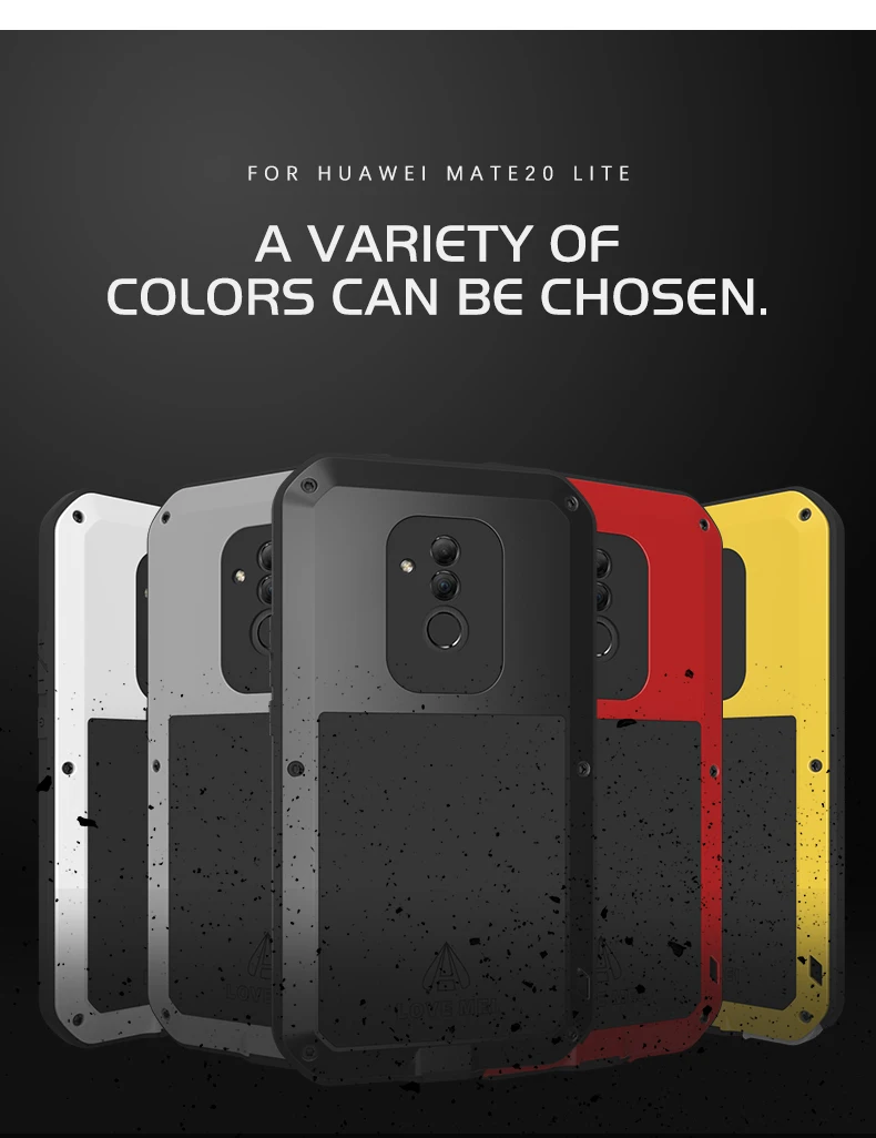 

Original Lovemei Aluminum Metal Waterproof Case For Huawei Mate 20 Lite Shockproof Cover For Huawei mate20 lite
