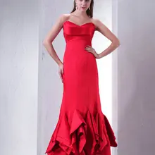 Реальные фотографии: красное милое вечернее платье-Русалка с оборками, длина до пола, часовня, длинное платье для выпускного