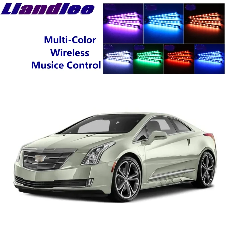 LiandLee Car Glow Interior Floor Decorative Atmosphere Seats Accent Ambient Neon light For Cadillac ELR