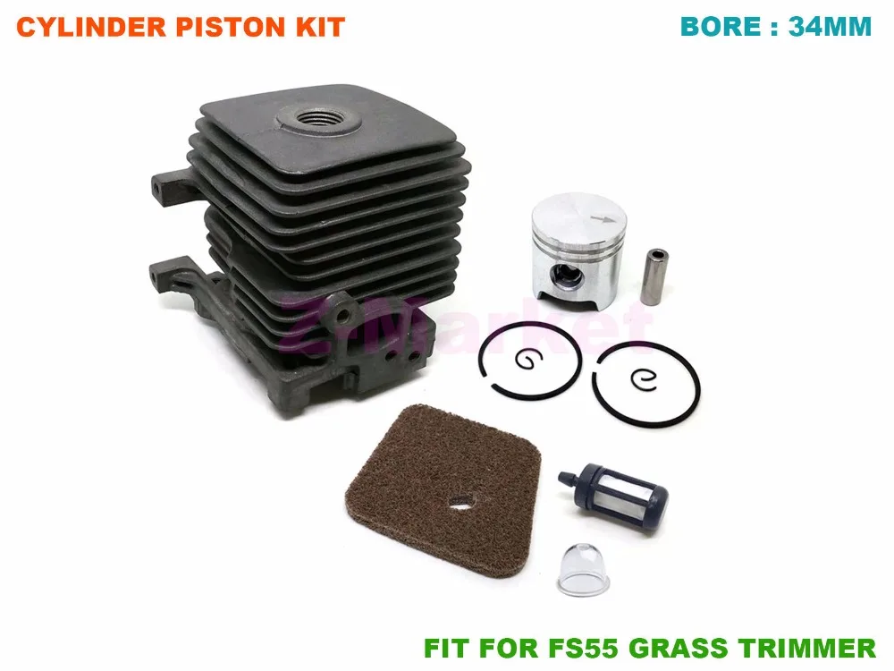 

Cylinder Piston Kit for STIHL FS55 FS45 BR45 HL45 HS45 HS55 Brush Cutter Grass Trimmer. Weed Eater Garden Tools Spare Parts