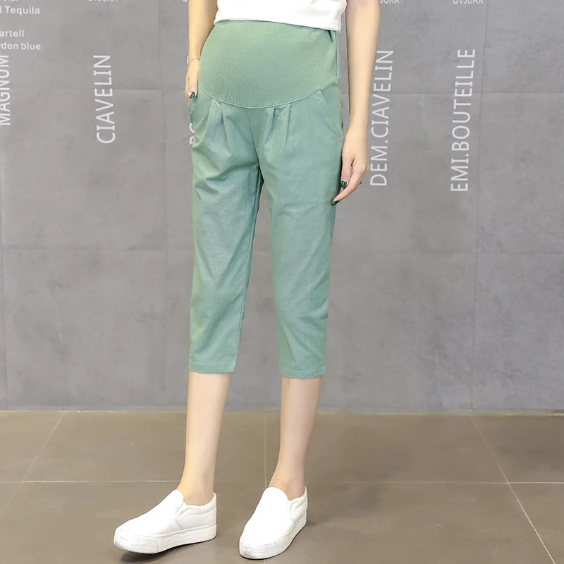 9807# 7/10 Linen Maternity Short Pants Summer Casual Adjustable Belly Capris Pants for Pregnant Women Pregnancy Drop Shipping 9807# 7/10 Linen Maternity Short Pants Summer Casual Adjustable Belly Capris Pants for Pregnant Women Pregnancy Drop Shipping