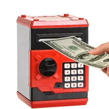 Electronic Piggy Bank ATM Password Money Box Cash Coins Saving Box ATM Bank Safe Box Automatic Deposit Banknote Festival Gift simulation atm saving banks children kids atm piggy bank atm money safe box with lcd screen kids gift money safes saving pot
