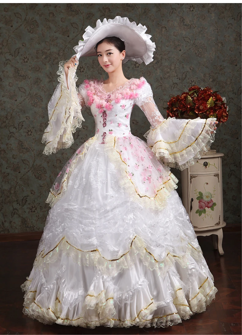 

Medieval Renaissance Queen Princess Victorian Costume Edwardian Victorian Dress Halloween Cosplay Costume For Women