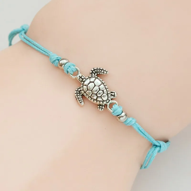 Simple Sea Turtle Bracelets For Women Lovely Tortoise Leather Bracelet