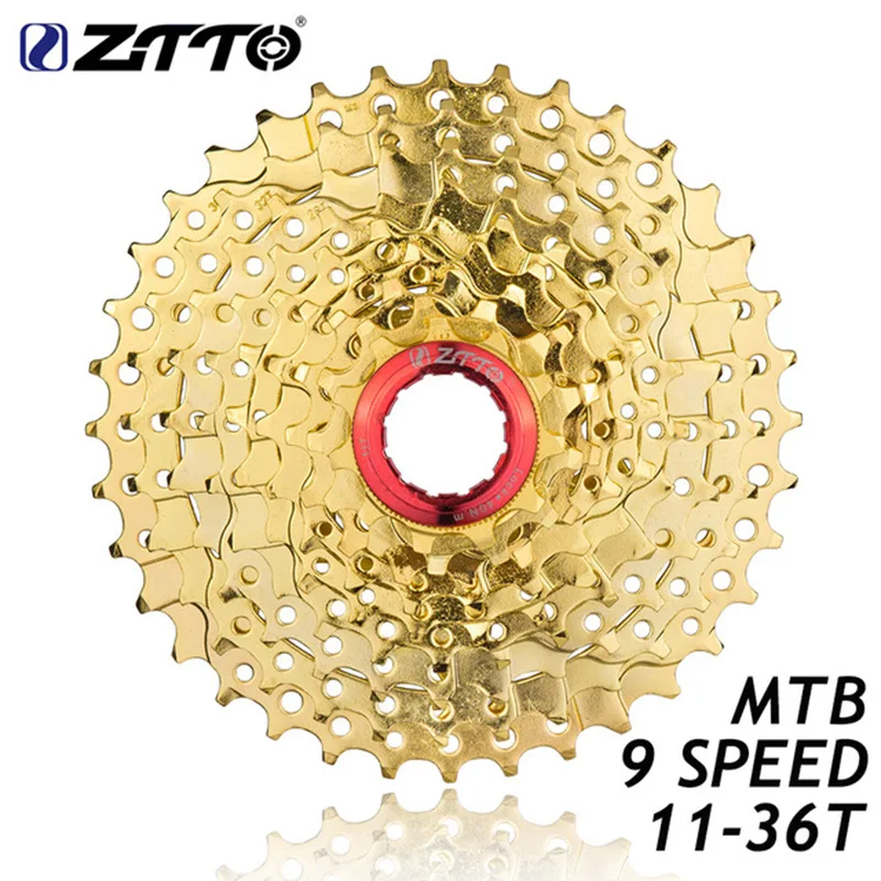 ZTTO 9 скорость 11-36 T Золотая кассета 9s 27s Freewheel для MTB горного велосипеда M370 M430 M4000 M590 M3000 велосипедный маховик